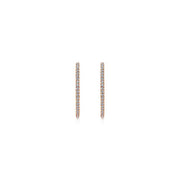 Gabriel & Co. EG13460K45JJ 14K Rose Gold French Pavé 20mm Round Inside Out Diamond Hoop Earrings