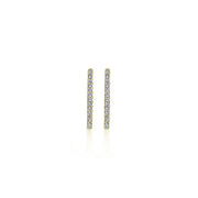 Gabriel & Co. EG13462Y45JJ 14K Yellow Gold French Pavé 20mm Round Inside Out Diamond Hoop Earrings