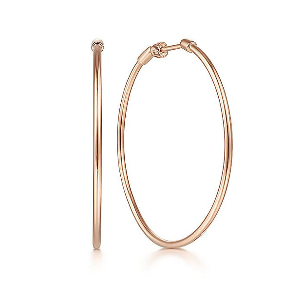 Gabriel & Co. EG13603K4JJJ 14K Rose Gold 40mm Round Classic Hoop Earrings