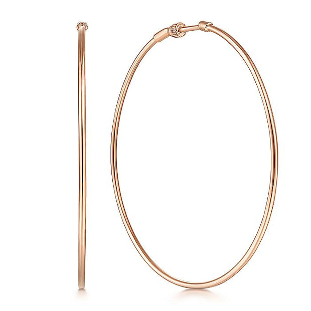 Gabriel & Co. EG13605K4JJJ 14K Rose Gold 60mm Round Classic Hoop Earrings