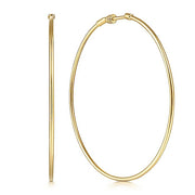 Gabriel & Co. EG13605Y4JJJ 14K Yellow  Gold 60mm Round Classic Hoop Earrings