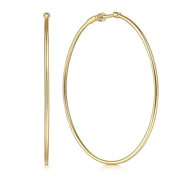 Gabriel & Co. EG13605Y4JJJ 14K Yellow  Gold 60mm Round Classic Hoop Earrings