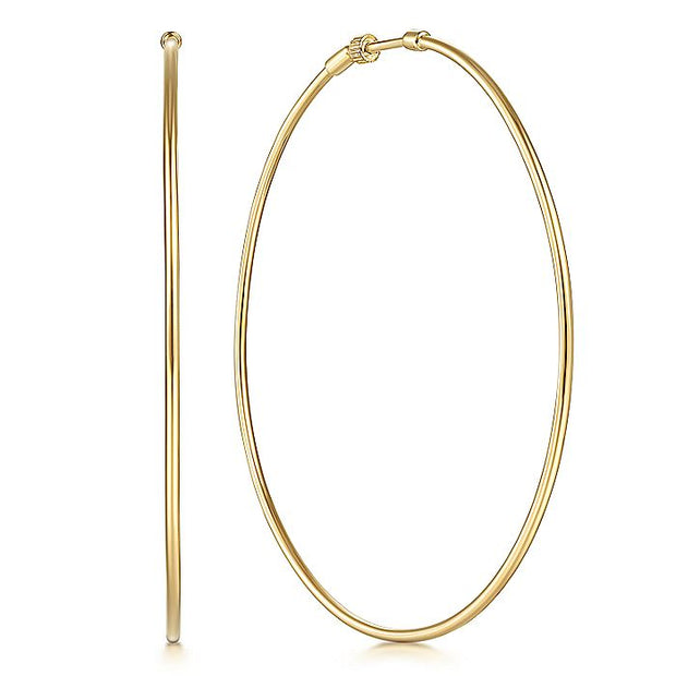 Gabriel & Co. EG13606Y4JJJ 14K Yellow  Gold 70mm Round Classic Hoop Earrings