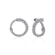 Gabriel & Co. EG13860W45JJ 14K White Gold Open Diamond Circle Stud Earrings
