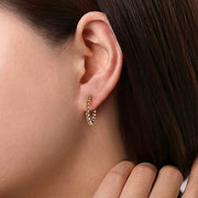 Gabriel & Co. EG13975Y4JJJ 14K Yellow Gold 20mm Beaded Round Classic Hoop Earrings