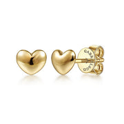 Gabriel & Co. EG14018Y4JJJ 14K Yellow Gold Puff Heart Stud Earrings