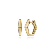 Gabriel & Co. EG14038Y4JJJ 14K Yellow Gold Geometric Huggies