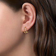 Gabriel & Co. EG14082Y4JJJ 14K Yellow Gold Split J Shape Stud Earrings