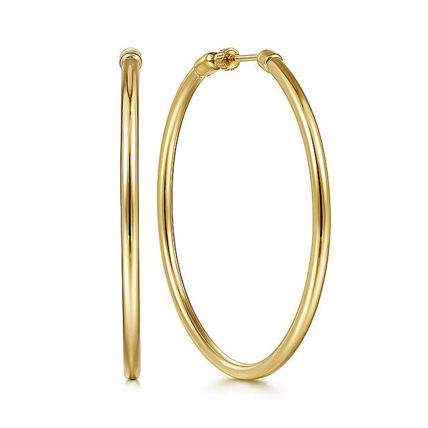 Gabriel & Co. EG14100Y4JJJ 14K Yellow Gold 50MM Round Classic Hoop Earrings