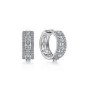 Gabriel & Co. EG14209W45JJ 14K White Gold 15MM Diamond Earrings