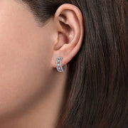 Gabriel & Co. EG14209W45JJ 14K White Gold 15MM Diamond Earrings