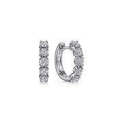 Gabriel & Co. EG14235W45JJ 14K White Gold 15mm Diamond Huggies