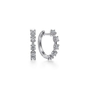 Gabriel & Co. EG14242W45JJ 14K White Gold 15mm Diamond Huggies