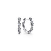 Gabriel & Co. EG14523W45JJ 14K White Gold Diamond Huggies