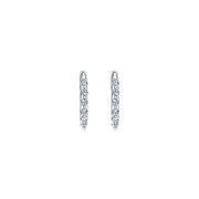 Gabriel & Co. EG9761W44JJ 14K White Gold 15mm Round Classic Diamond Huggie Earrings