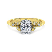 Gabriel & Co. ER11721O4M44JJ 14K White-Yellow Gold Oval Diamond Engagement Ring