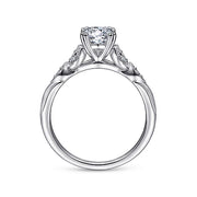 Gabriel & Co. ER11721O4W44JJ 14K White Gold Oval Diamond Engagement Ring