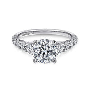 Gabriel & Co. ER11737R6W44JJ 14K White Gold Round Diamond Engagement Ring