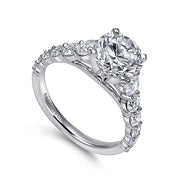 Gabriel & Co. ER11737R6W44JJ 14K White Gold Round Diamond Engagement Ring