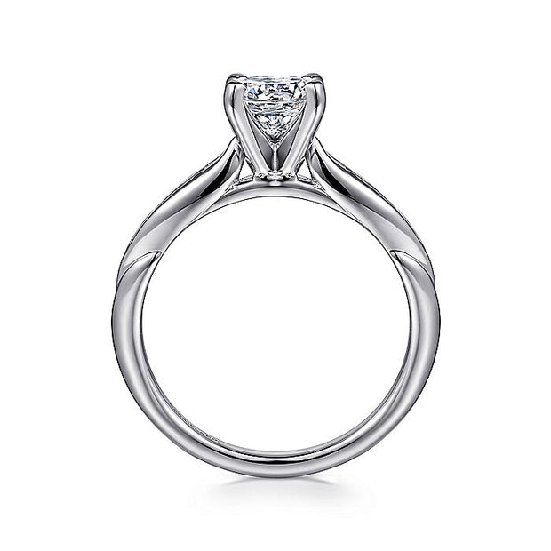 Gabriel & Co. ER11749R3W44JJ 14K White Gold Round Diamond Engagement Ring