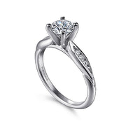 Gabriel & Co. ER11749R3W44JJ 14K White Gold Round Diamond Engagement Ring