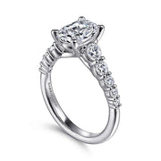 Gabriel & Co. ER11757O6W44JJ 14K White Gold Oval Diamond Engagement Ring
