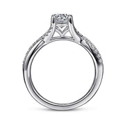 Gabriel & Co. ER11794R3W44JJ 14K White Gold Round Diamond Engagement Ring