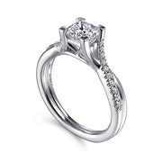 Gabriel & Co. ER11794S3W44JJ 14K White Gold Princess Cut Diamond Engagement Ring