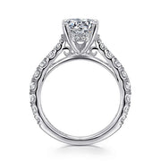 Gabriel & Co. ER12293R6W44JJ 14K White Gold Round Diamond Engagement Ring