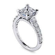 Gabriel & Co. ER12299S6W44JJ 14K White Gold Princess Cut Diamond Engagement Ring