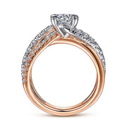 Gabriel & Co. ER12337R4T44JJ 14K White-Rose Gold Round Diamond Engagement Ring