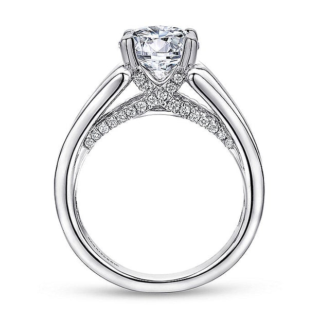 Gabriel & Co. ER12351R6W44JJ 14K White Gold Round Diamond Engagement Ring