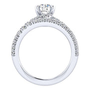 Gabriel & Co. ER12416R3W44JJ 14K White Gold Round Split Shank Diamond Engagement Ring