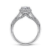 Gabriel & Co. ER12649M4W44JJ 14K White Gold Marquise Halo Diamond Engagement Ring