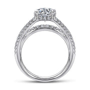 Gabriel & Co. ER13662R6W44JJ 14K White Gold Round Diamond Engagement Ring