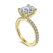 Gabriel & Co. ER13904O8Y44JJ 14K Yellow Gold Oval Diamond Engagement Ring