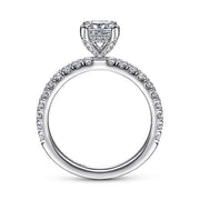 Gabriel & Co. ER13904S4W44JJ 14K White Gold Princess Cut Diamond Engagement Ring