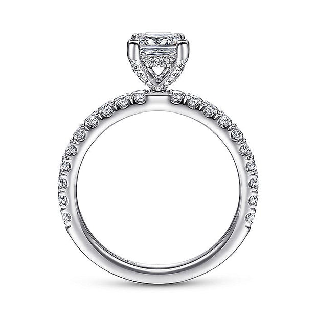 Gabriel & Co. ER13904S4W44JJ 14K White Gold Princess Cut Diamond Engagement Ring