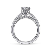 Gabriel & Co. ER14399R4W44JJ 14K White Gold Round Diamond Engagement Ring