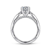 Gabriel & Co. ER14427R4W44JJ 14K White Gold Round Diamond Engagement Ring