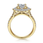 Gabriel & Co. ER14450R4Y44JJ Unique 14K Yellow Gold Halo Diamond Engagement Ring