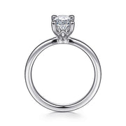 Gabriel & Co. ER14684O4W4JJJ 14K White Gold Oval  Diamond Engagement Ring