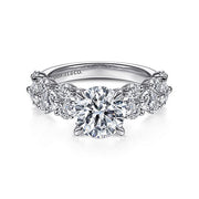 Gabriel & Co. ER14732R6W44JJ 14K White Gold Round Diamond Engagement Ring