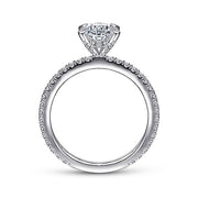 Gabriel & Co. ER14914O4W44JJ 14K White Gold Oval Diamond Engagement Ring