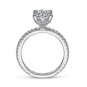 Gabriel & Co. ER14914R5W44JJ 14K White Gold Round Diamond Engagement Ring