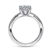 Gabriel & Co. ER14922R4W44JJ 14K White Gold Round Diamond Engagement Ring