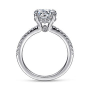 Gabriel & Co. ER14987R8W44JJ 14K White Gold Round Diamond Engagement Ring