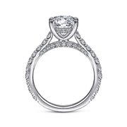 Gabriel & Co. ER14995R8W83JJ 18K White Gold Round Diamond Engagement Ring