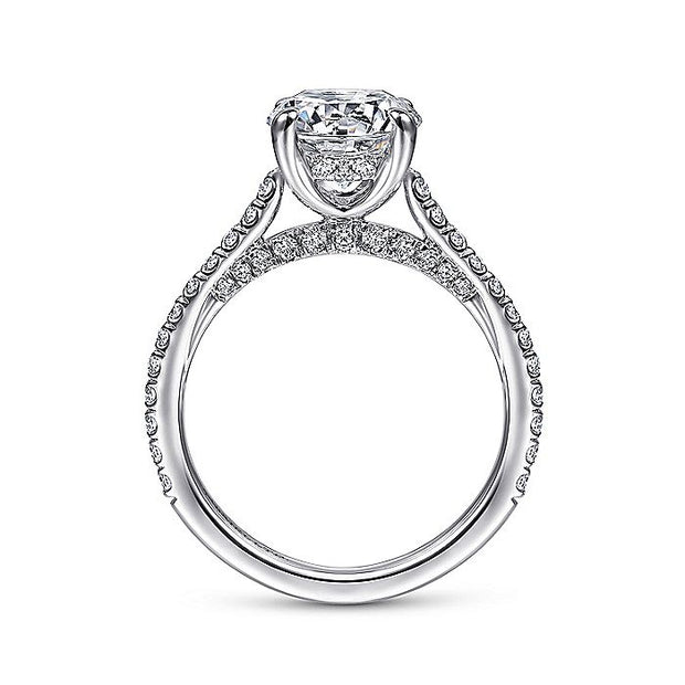 Gabriel & Co. ER14996R8W83JJ 18K White Gold Round Diamond Engagement Ring