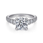Gabriel & Co. ER14998R8W83JJ 18K White Gold Round Diamond Engagement Ring